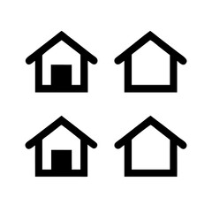 Houses icons set. Real estate. Web home icon for apps and websites. Collection home icons. House symbol. Set of Houses Icons or symbols Vector fully editable file.
