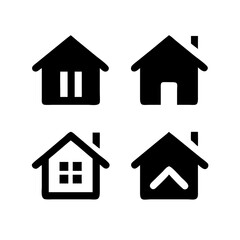 Fototapeta premium Houses icons set. Real estate. Web home icon for apps and websites. Collection home icons. House symbol. Set of Houses Icons or symbols Vector fully editable file.