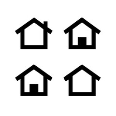 Houses icons set. Real estate. Web home icon for apps and websites. Collection home icons. House symbol. Set of Houses Icons or symbols Vector fully editable file.