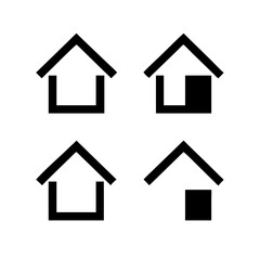 Houses icons set. Real estate. Web home icon for apps and websites. Collection home icons. House symbol. Set of Houses Icons or symbols Vector fully editable file.