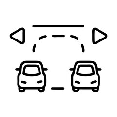 Adaptive cruise control system icon