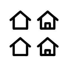 Obraz premium Simple house symbol. Smart home icon collection. Main page pictogram in filled, thin line, outline editable Stroke. House, Technology, Wireless. Professional vector icon.