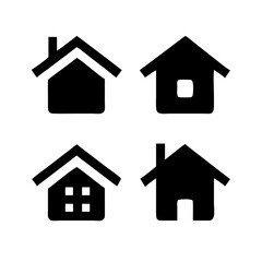 Simple house symbol. Smart home icon collection. Main page pictogram in filled, thin line, outline editable Stroke. House, Technology, Wireless. Professional vector icon. 

