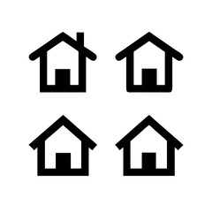 Obraz premium Simple house symbol. Smart home icon collection. Main page pictogram in filled, thin line, outline editable Stroke. House, Technology, Wireless. Professional vector icon.