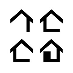 Simple house symbol. Smart home icon collection. Main page pictogram in filled, thin line, outline editable Stroke. House, Technology, Wireless. Professional vector icon. 

