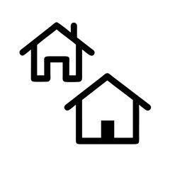 Simple house symbol. Smart home icon collection. Main page pictogram in filled, thin line, outline editable Stroke. House, Technology, Wireless. Professional vector icon. 

