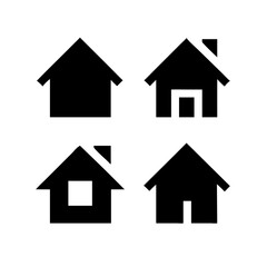 Title: Web home icon for apps and websites. Collection home icons. House symbol.House icon set. Home vector illustration sign. Hotel symbol.

