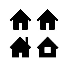 Title: Web home icon for apps and websites. Collection home icons. House symbol.House icon set. Home vector illustration sign. Hotel symbol.

