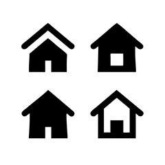 Title: Web home icon for apps and websites. Collection home icons. House symbol.House icon set. Home vector illustration sign. Hotel symbol.

