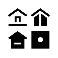 Title: Web home icon for apps and websites. Collection home icons. House symbol.House icon set. Home vector illustration sign. Hotel symbol.

