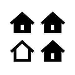 Title: Web home icon for apps and websites. Collection home icons. House symbol.House icon set. Home vector illustration sign. Hotel symbol.

