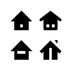 Title: Web home icon for apps and websites. Collection home icons. House symbol.House icon set. Home vector illustration sign. Hotel symbol.

