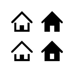 Fototapeta premium Title: Web home icon for apps and websites. Collection home icons. House symbol.House icon set. Home vector illustration sign. Hotel symbol.