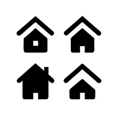 Title: Web home icon for apps and websites. Collection home icons. House symbol.House icon set. Home vector illustration sign. Hotel symbol.

