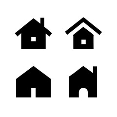 Title: Web home icon for apps and websites. Collection home icons. House symbol.House icon set. Home vector illustration sign. Hotel symbol.

