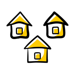 Web home icon for apps and websites. Collection home icons. House symbol.House icon set. Home vector illustration sign. Hotel symbol. 
