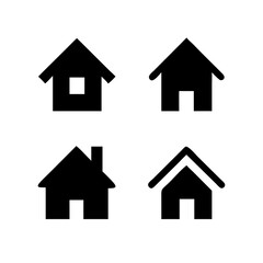 Title: Web home icon for apps and websites. Collection home icons. House symbol.House icon set. Home vector illustration sign. Hotel symbol.

