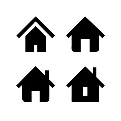 Fototapeta premium Web home icon for apps and websites. Collection home icons. House symbol.House icon set. Home vector illustration sign. Hotel symbol. 