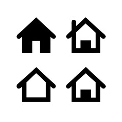 Web home icon for apps and websites. Collection home icons. House symbol.House icon set. Home vector illustration sign. Hotel symbol. 
