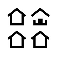 Title: Web home icon for apps and websites. Collection home icons. House symbol.House icon set. Home vector illustration sign. Hotel symbol.

