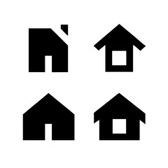 Web home icon for apps and websites. Collection home icons. House symbol.House icon set. Home vector illustration sign. Hotel symbol. 
