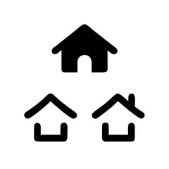 Web home icon for apps and websites. Collection home icons. House symbol.House icon set. Home vector illustration sign. Hotel symbol. 
