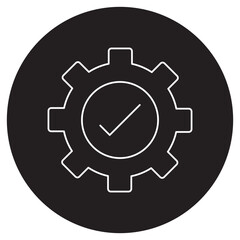 Gear Icon, Turning Innovation The Power Behind the Gear, Precision in Motion The Heart of Every Mechanism, vector