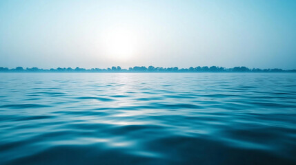 A foggy, cold sea with a moody atmosphere, capturing the tranquil beauty of a misty morning landscape. Ideal for evoking themes of nature, travel, and serene, modern scenery.

