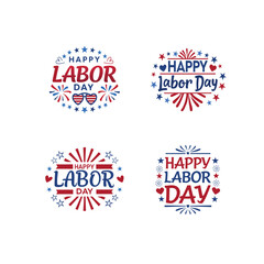 Vintage Made in USA stamp set illustration featuring quality labels and a retro design.