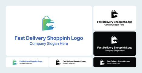 Fast Delivery Shopping Logo | Express E-commerce Branding