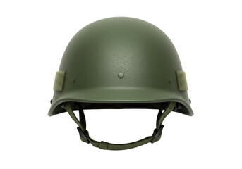 Fototapeta premium Olive drab military helmet