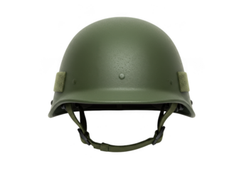 Olive drab military helmet