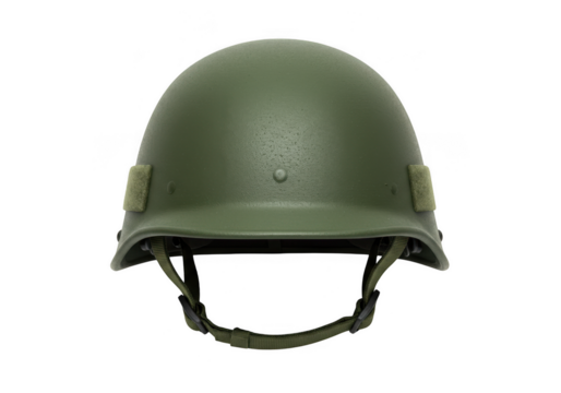 Olive drab military helmet