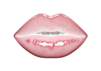 Fototapeta premium Glossy pink lips