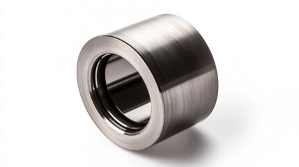 Precision Cylinder: A close-up shot of a flawlessly engineered, shiny metallic cylinder, emphasizing its sleek design and industrial aesthetic.