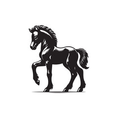 A vector illustration of a horse, perfect for animal-themed designs, nature projects, and creative work. Ideal for educational materials and artistic projects showcasing this majestic creature.