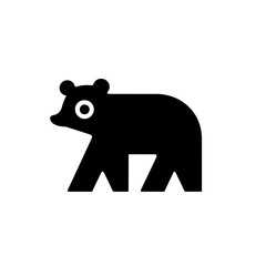 Obraz premium Bear icon designed with minimalist black and white colors showcasing modern vector style