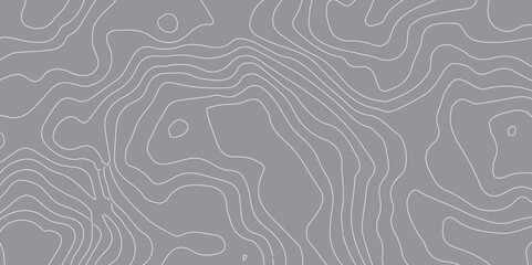 Topographic Line Art in Abstract Form: A Wavy Contour Map Background with Gentle White Curves Representing Geographic Elevation and Minimalist Terrain Flow