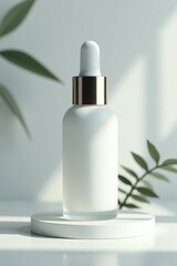Skincare serum bottle mockup for cosmetics and perfume products,  advertisement,  luxury