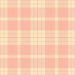 Metallic pale salmon Seamless Tartan with Muted pale accents Fabric Design