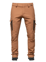 Outdoor action stylish cargo pants with cut out background urban setting fashion photography dynamic perspective