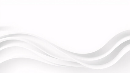 Obraz premium Abstract White Wavy Lines Background - Minimalist Design, Modern Art, Fluid Shapes, Clean Aesthetic