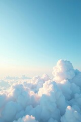 Soft fluffy clouds in the sky, creating a calming and dreamy texture,  abstract,  atmospheric