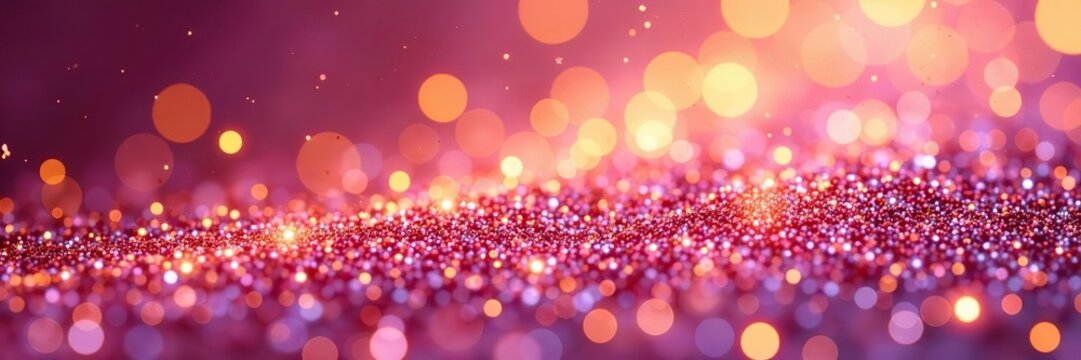 Seamless sparkling glitter in shades of pink, gold, and silver, creating a mesmerizing abstract background for design projects,  pink,  festive