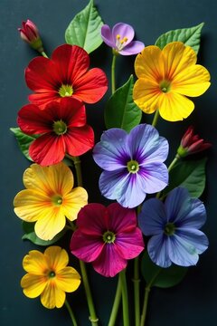 Set of colorful and delicate edible flowers like nasturtium, viola, and borage, perfect for culinary creations,  background,  delicate