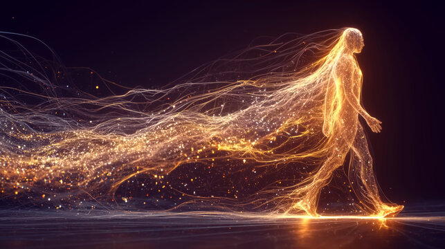 generative illustration. awareness of astral energies of the subtle plane.	