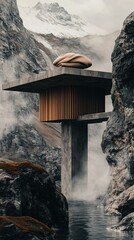 Serene Mountain Retreat: A Luxurious Ryokan Onsen Experience with an Infinity Edge Hot Spring Nestled in a Dramatic Rocky Canyon