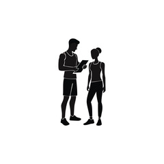 running, jogging, cardio, couple, exercise, movement, silhouette, teamwork, outdoor fitness, healthy lifestyle, fitness couple, active, morning run, sport, marathon, training, healthy heart, man 
