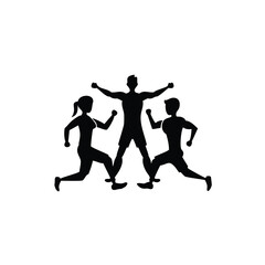 Obraz premium running, jogging, cardio, couple, exercise, movement, silhouette, teamwork, outdoor fitness, healthy lifestyle, fitness couple, active, morning run, sport, marathon, training, healthy heart, man 