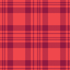 Contemporary Seamless Tartan featuring Soft light red and Mellow purple red Fabric Design